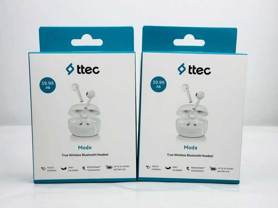 ТОП ЦЕНА: Чисто нови Безжични Слушалки ttec Mode – Неразпечатани!