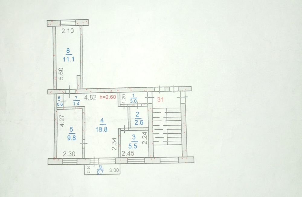 Квартира 3-комнатная