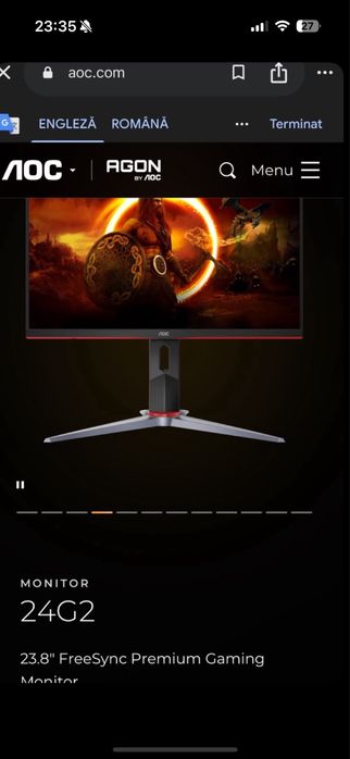 PC Gaming + Monitor 144hz Aoc, setup full