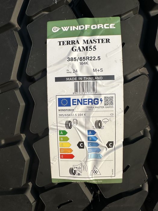 Нови Тежкотоварни Гуми WINDFORCE TERRA MASTER GAM55 385/65R22.5 164K