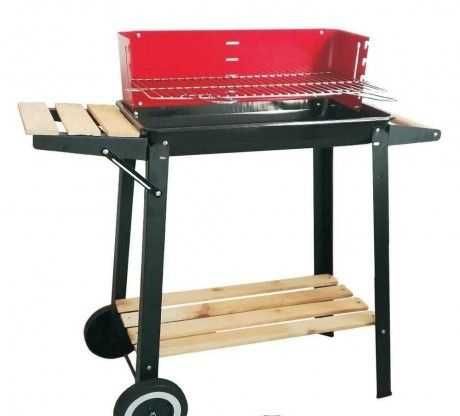 Скара, грил, барбекю на дървени въглища с поставкa дръжка и колелца.