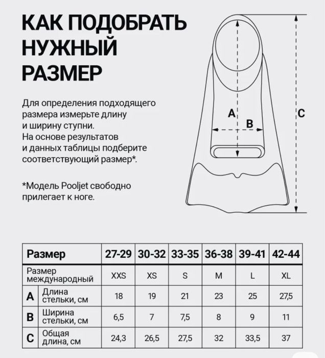 Ласты детские для плавание
