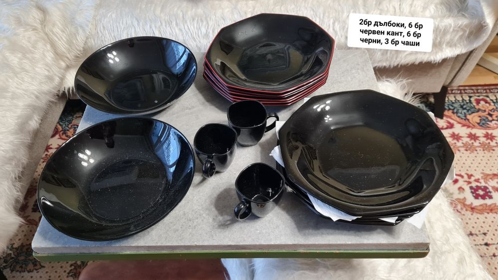 порцеланови ,стъклени чинии