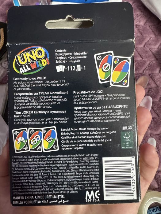Carti de joc Uno all wild