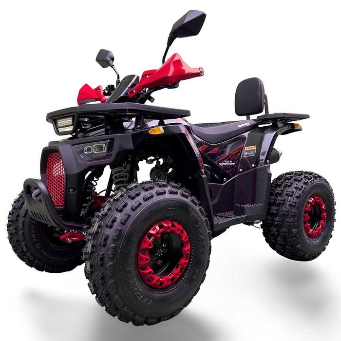 Atv 125cc Mini Rocket Hunter II 8" semi-automat 4T benzina rosu