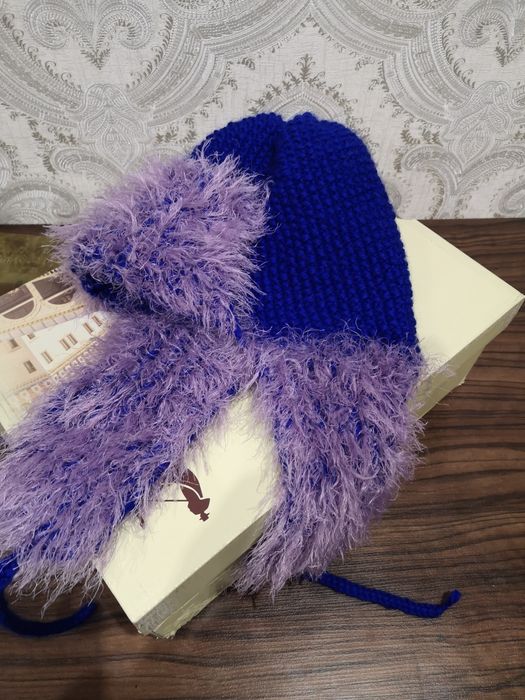 Шапка - ушанка, яркая