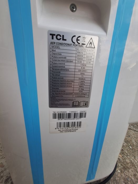 Aer conditionat portabil TCL TAC 12-TCHB 12000 btu si Hitachi 12000 btu