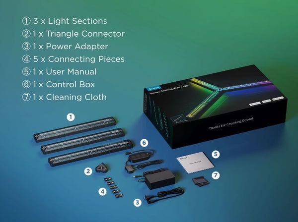 ‼️ Govee H6063 Smart LED Wall Lights RGBIC Sigilat   Gaming  lumini