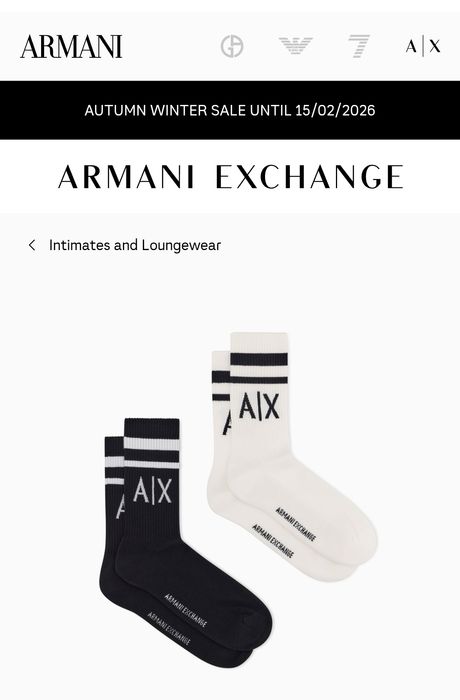 Armani Exchange чорапи унисекс оригинални