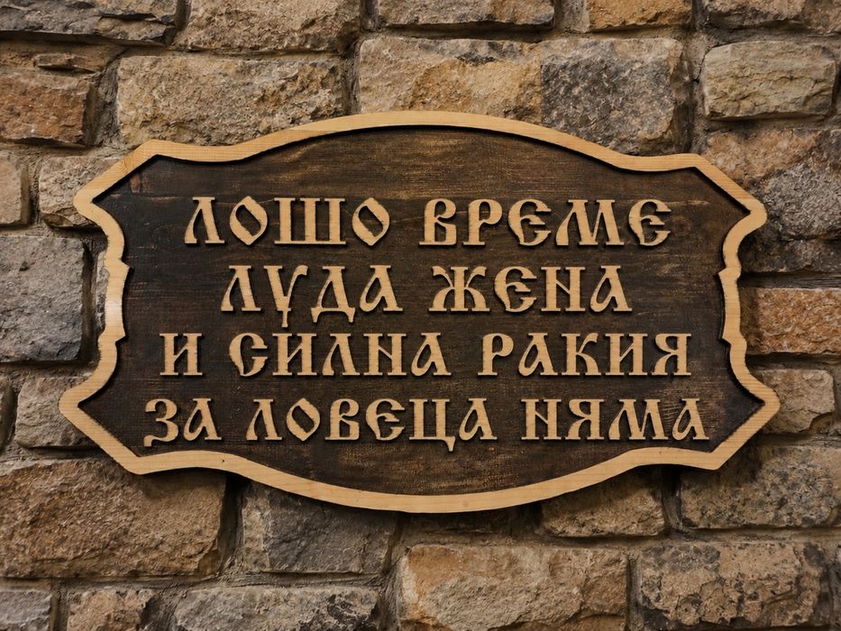 Дървени табели изработка