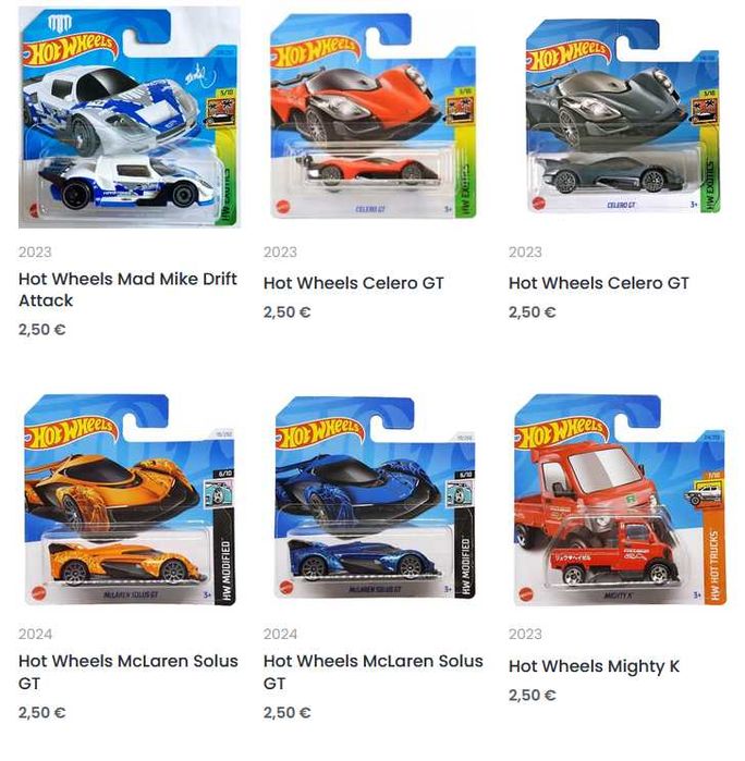 Метални колички Hot Wheels Mainline