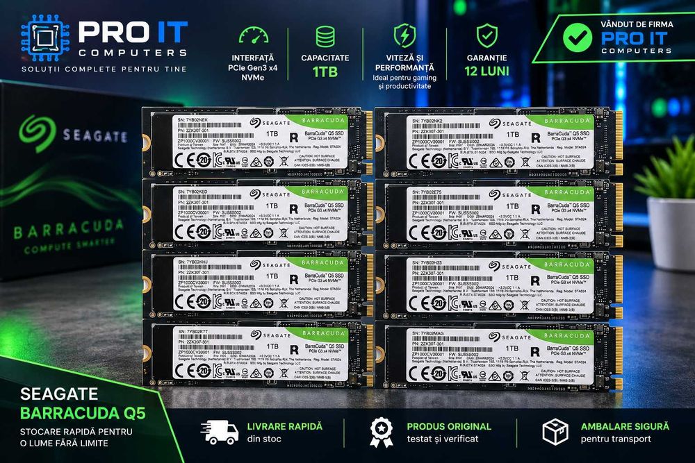 SSD 1TB Nvme Seagate, Nou, Garantie 1 an