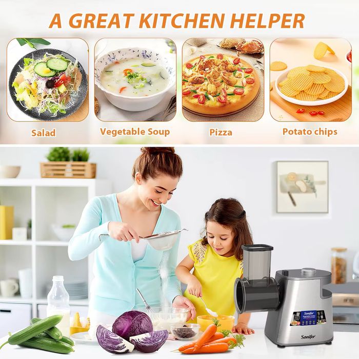 Электрическая овощерезка Sonifer SF-5531 6 в 1
