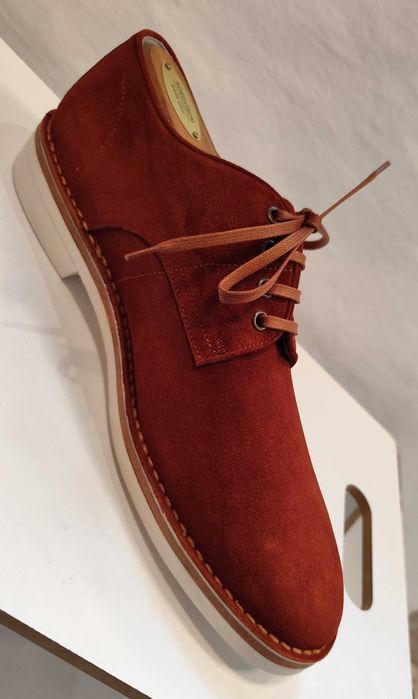 Pantofi derby 42.5 43 de lux Hugo Boss NOI piele naturala moale suede