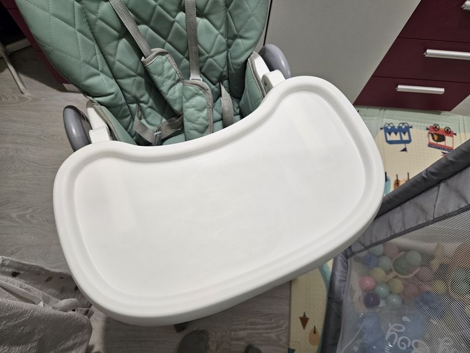 Столче за хранене Lorelli - Party, Iceberg Green Leathet