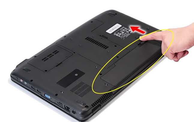 Ноутбук hp laptop как снять аккумулятор