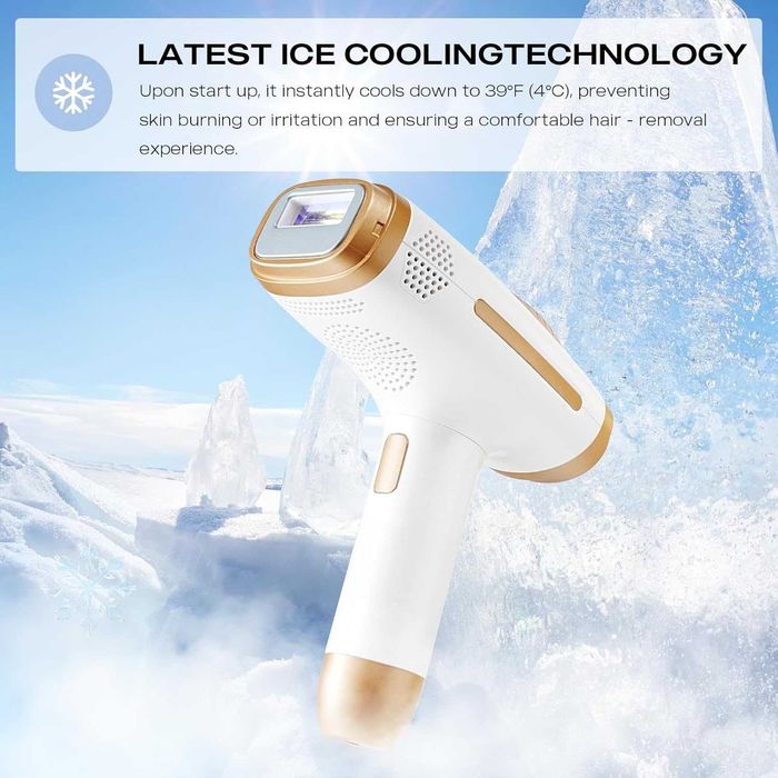 Epilator Laser IPL cu Răcire 4°C, 3 Funcții si 9 Niveluri