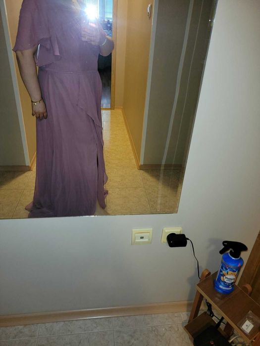 розова рокля 54 размер