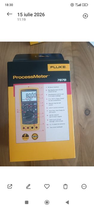 Vând clește ampermetric profesional Fluke 393 FC, nou, sigilat, în ambalajul original.