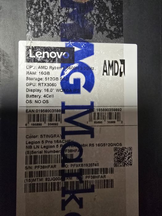 Лаптоп Lenovo legion 5 pro