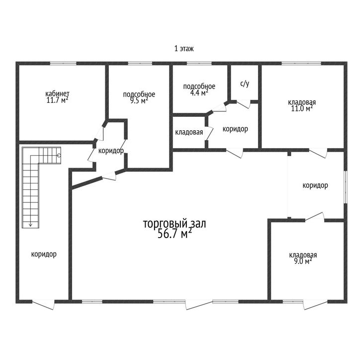 Отдельно стоящее здание в центре города