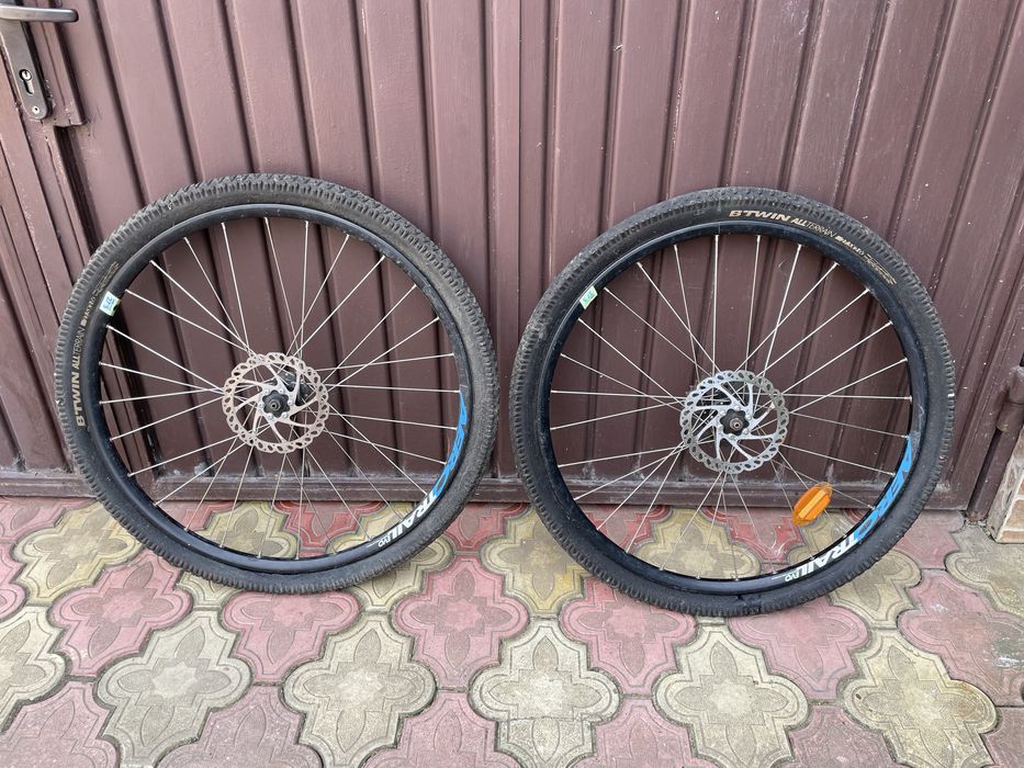 Jante bicicleta 27.5 discuri 8 pinioane quick release rockrider