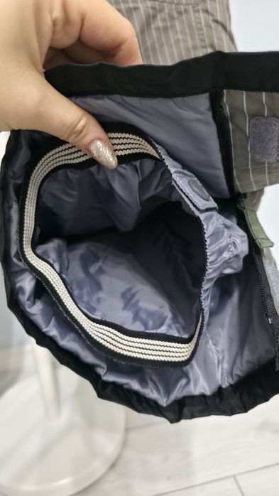 Pantaloni de schi Rucanor pentru femei, culoare gri-verzuie cu dungi,