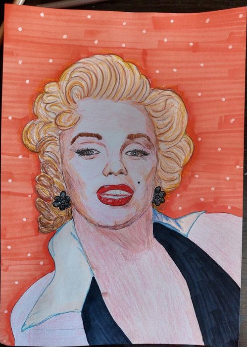 Картина "Мэрлин" карандаш