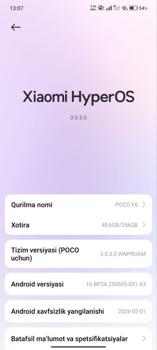Poco f6 5G 8+8/256