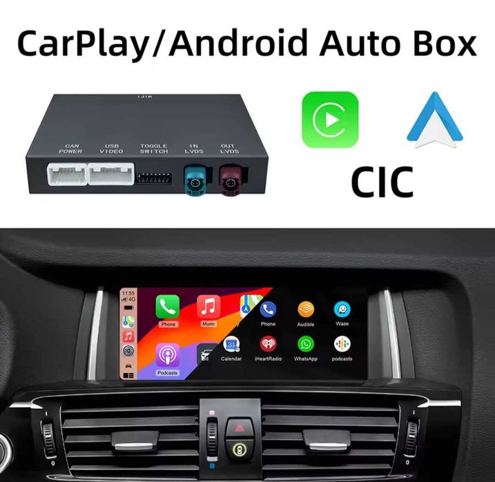 Безжичен модул Wireless Apple CarPlay и Android Auto BMW CIC/NBT F30 F31 F32 F10 F25 F26 X5 E70 F15 WAZE YouTube карплей БМВ Ф10 Ф11 Ф30 Ф31 Ф34 Ф32