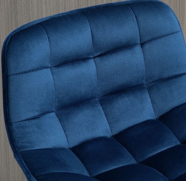 Vand 1 scaun bar Nordic, Catifea Albastra & Confort Sporit