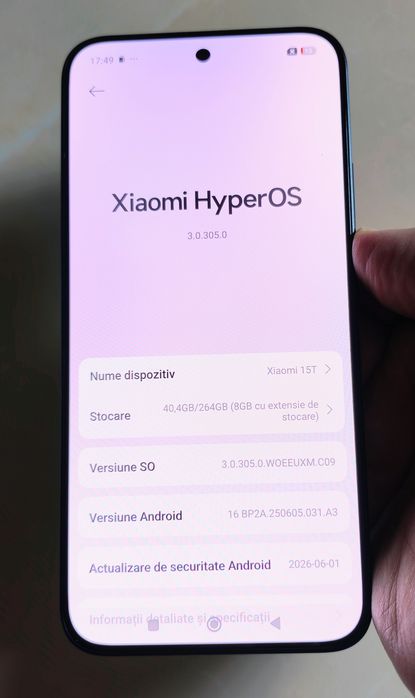 XIAOMI 15T 5G Black 12/256 GB Dual Sim ca nou,fullbox !