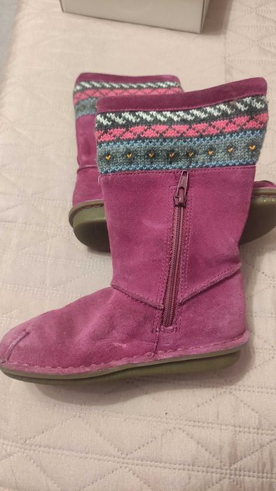 отуши Clarks, естествен розов велур, номер 28детски