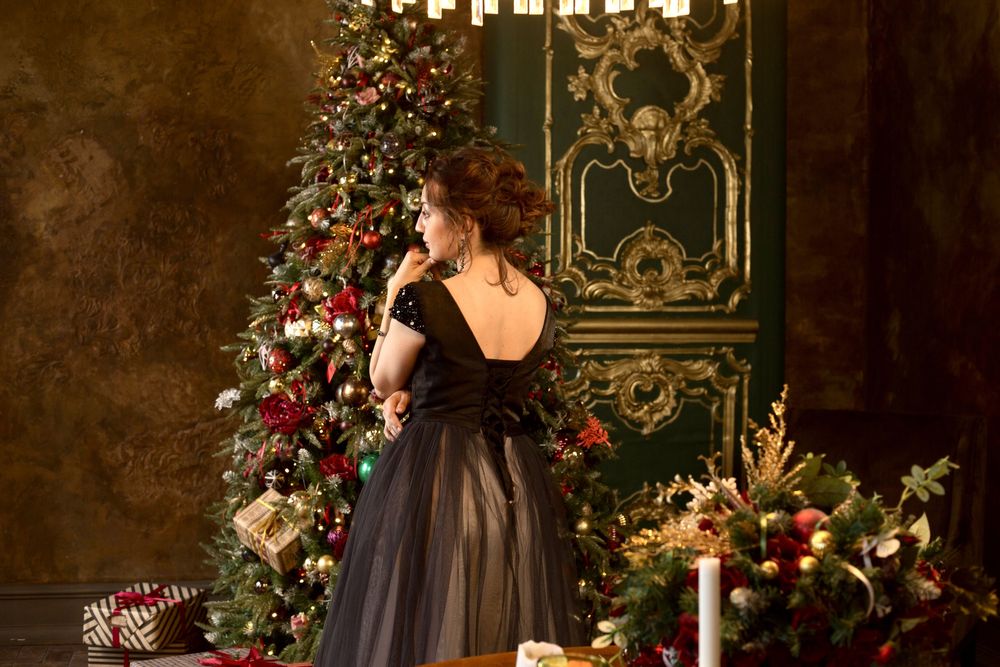 Красивое, пышное вечернее платье