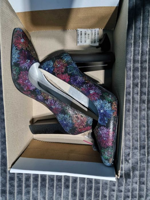 Pantofi cu toc Marelbo negru pastel nr.35