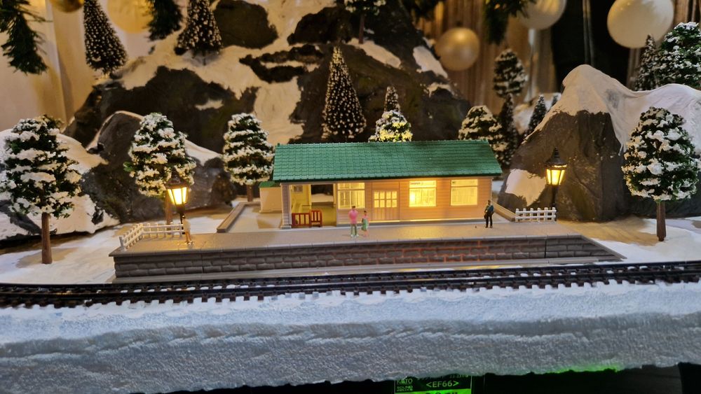 Diorama feroviara peisaj iarna scara N