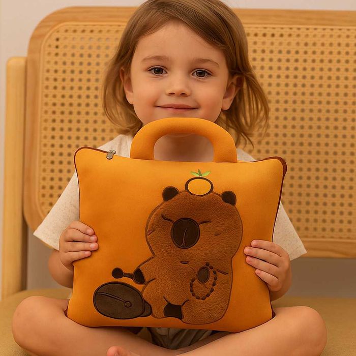 Мека Лабубу възглавничка играчка и одеяло за гушкане 2-в-1