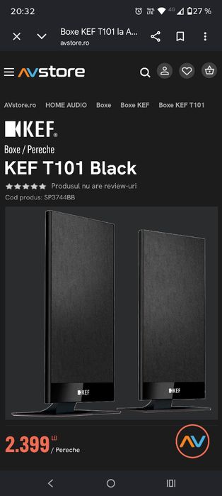Boxe satelit KEF T101 – Ultra-subțiri, sunet Hi-Fi de înaltă calitate