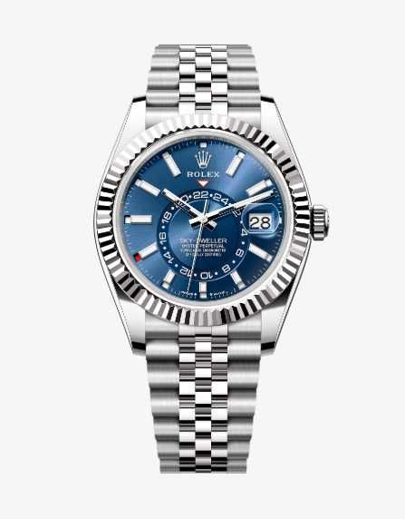 NEW Rolex Sky-Dweller 42mm Steel and White Gold син
