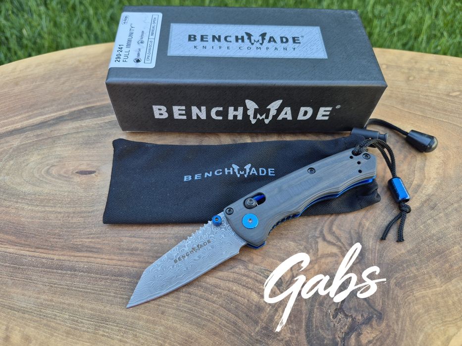 Сгъваем нож Benchmade Full Immunity 290-241 Gold Class,CPM Damaskus,Carbon