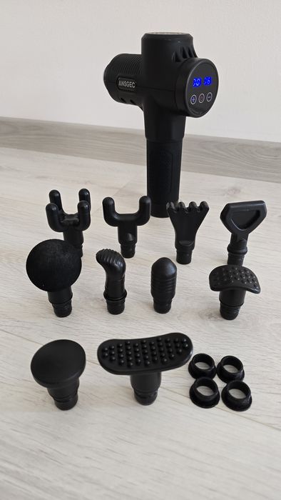 Pistol de masaj ANSGEC- 30 viteze, 10 capete, geanta originala