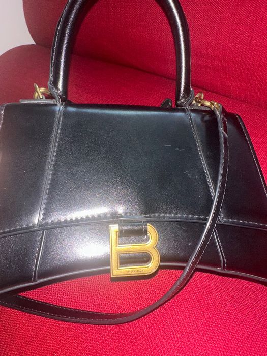 Balenciaga Hourglass черна чанта