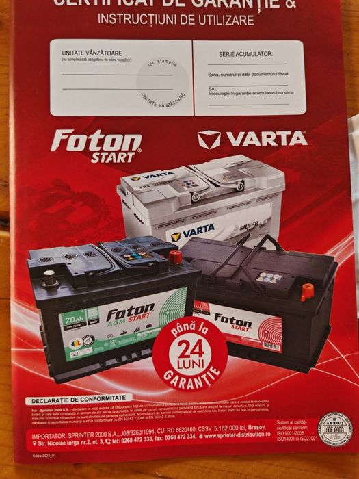 Acumulator baterie auto Varta Blue/Silver Dynamic 74/77 Ah