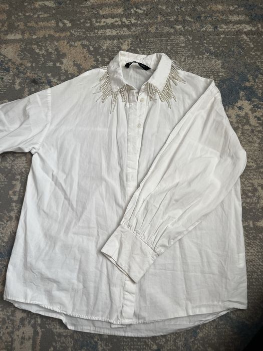 Рубашка ZARA с бусинками