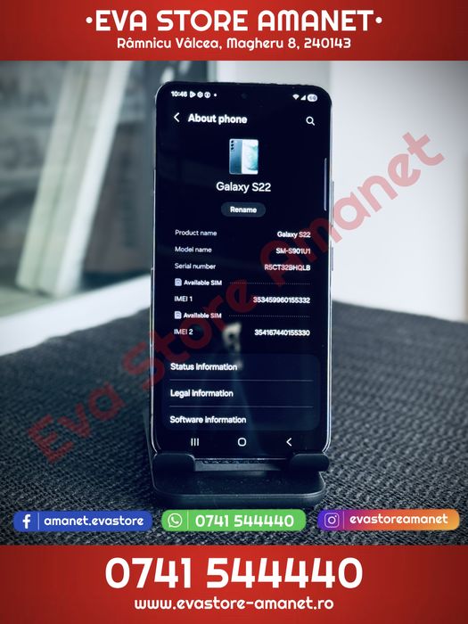 SAMSUNG Galaxy S22 Black 128GB 8GB RAM Dual SIM