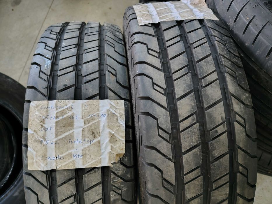 2бр.Почти НОВИ летни гуми CONTINENTAL 195 65 16C цена за брой