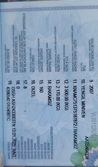 Киа карнивал 2007 года дизель