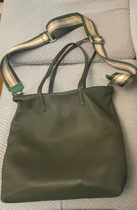 Дамска чанта Massimo Dutti естествена кожа