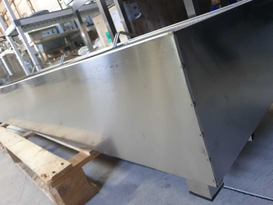 Скара на дървени въглища с огнеопорна тухла 180см НЕРЪЖДАЕМА СТОМ.