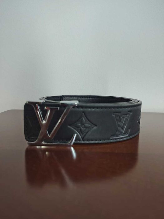 Curea Louis Vuitton Damier Graphite – Cataramă Argintie